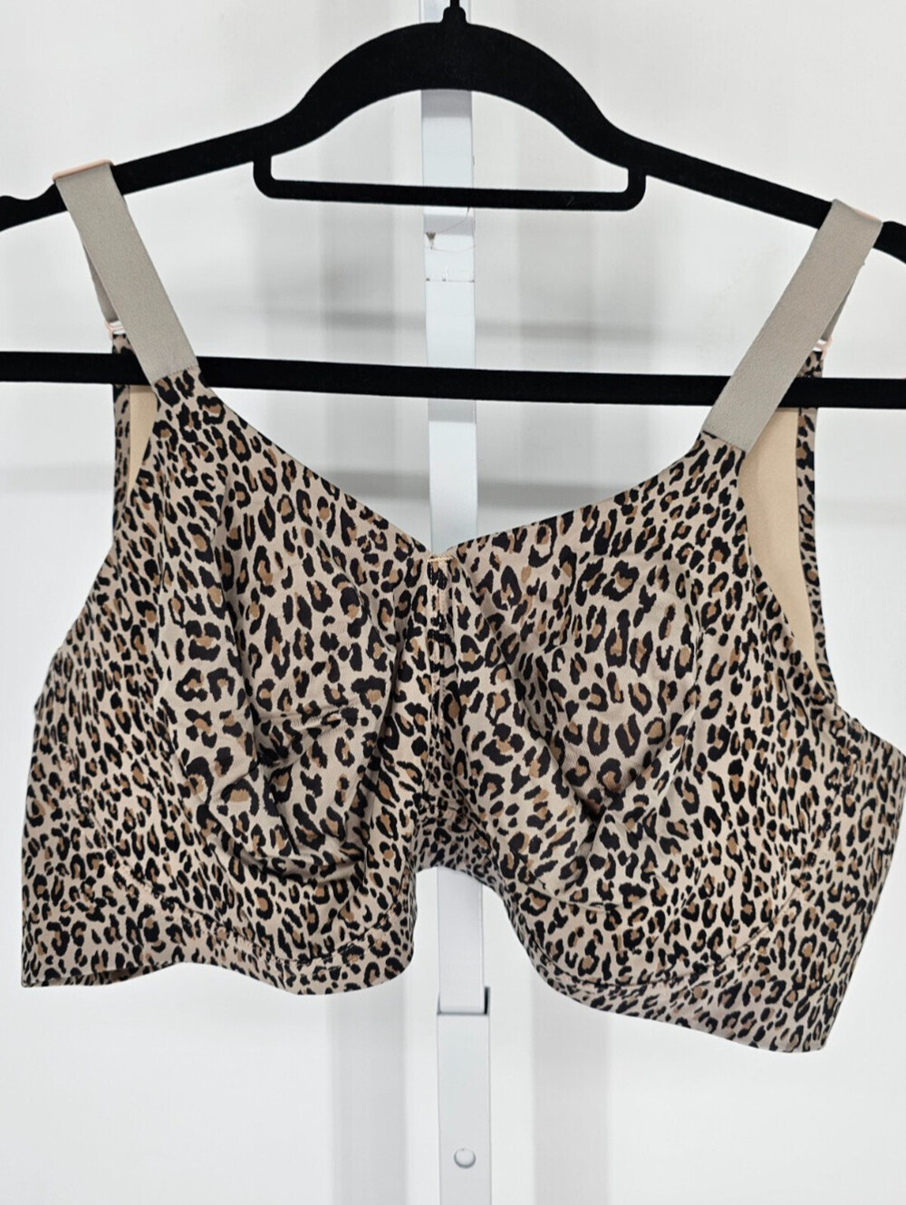 Catherines Intimates Womens Sz 44DD Lightly Lined T Shirt Bra Leopard Print